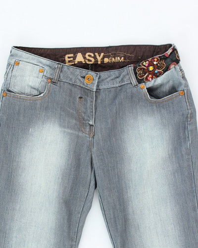 Y2k 00s Nkd Beaded Embroidered Jeans - W32 L32