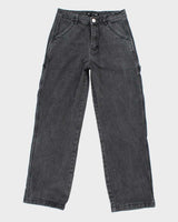 Vintage Y2K Women's Playboy Grey Wash Relaxed Fit Jeans - W26 L28