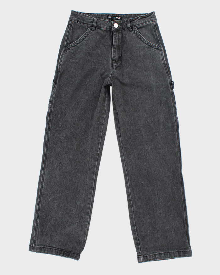 Vintage Y2K Women's Playboy Grey Wash Relaxed Fit Jeans - W26 L28