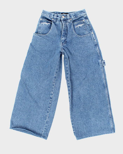 Vintage Y2K Extreme Baggy Heavyweight Light Wash Jeans - W24 L22