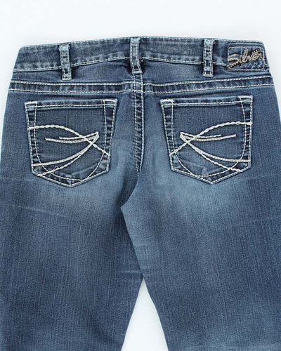 Vintage Y2K Women's Silver Bootcut Dark Wash Denim Jeans - W32 L31