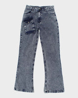 Vintage Y2K Women's Dark Stone Washed Flared Jeans - W26 L31