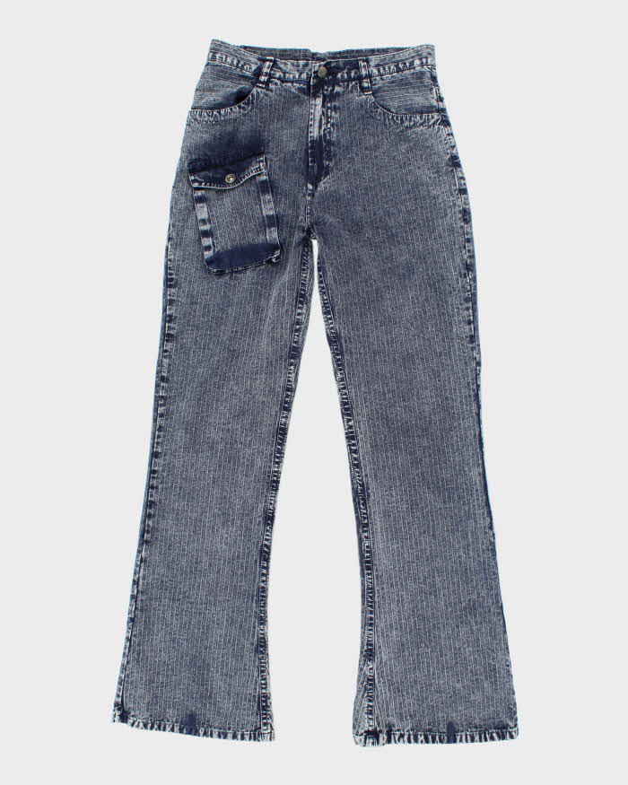 Vintage Y2K Women's Dark Stone Washed Flared Jeans - W26 L31