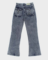 Vintage Y2K Women's Dark Stone Washed Flared Jeans - W26 L31