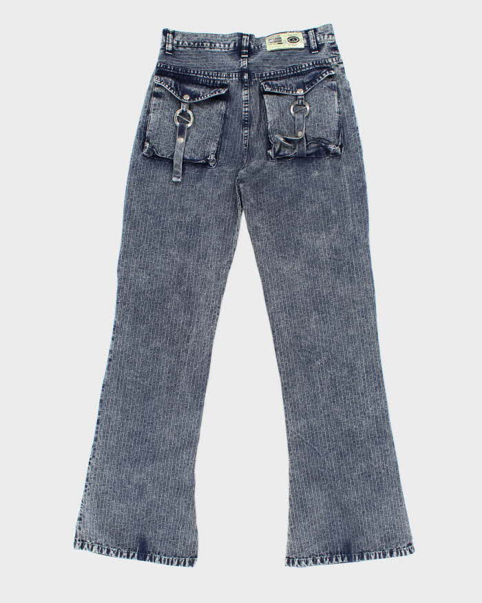 Vintage Y2K Women's Dark Stone Washed Flared Jeans - W26 L31
