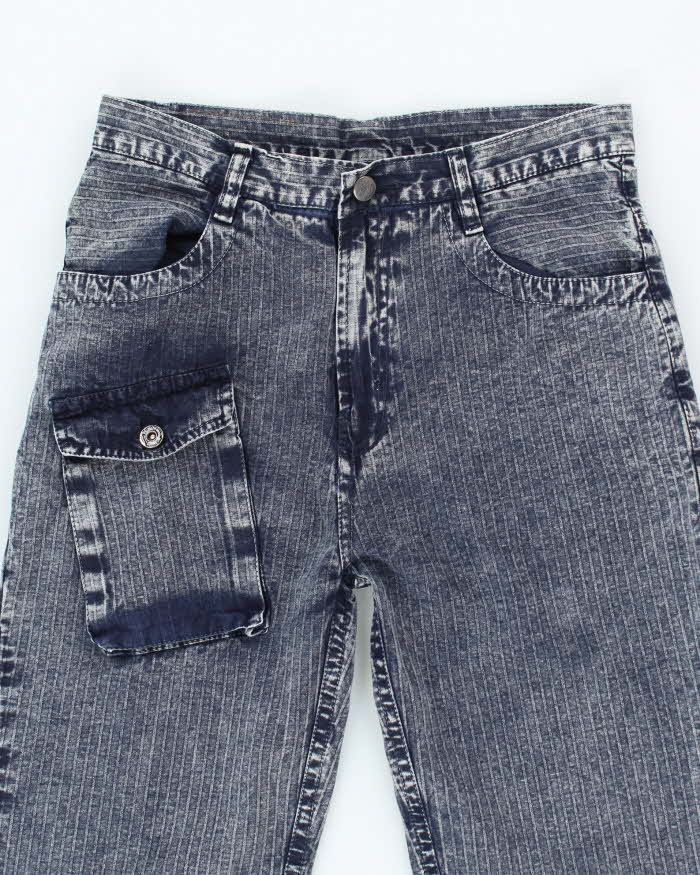 Vintage Y2K Women's Dark Stone Washed Flared Jeans - W26 L31