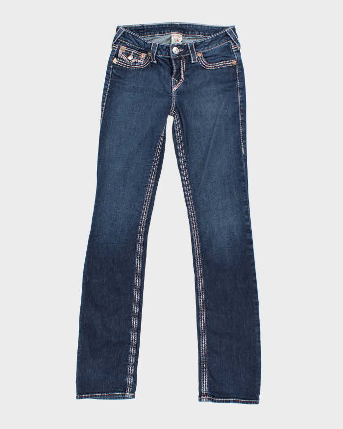 Vintage Y2K Women's True Religion Dark Wash Slim Jeans - W28 L32
