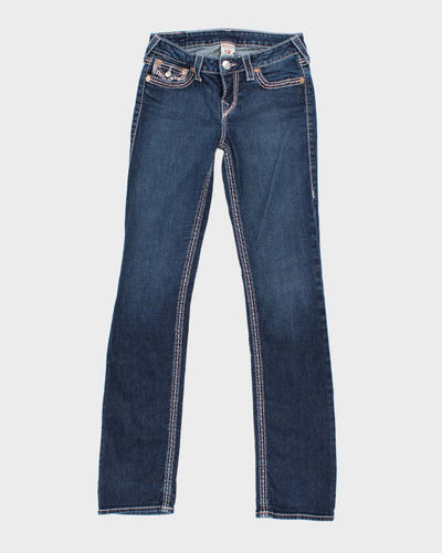 Vintage Y2K Women's True Religion Dark Wash Slim Jeans - W28 L32
