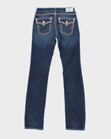 Vintage Y2K Women's True Religion Dark Wash Slim Jeans - W28 L32