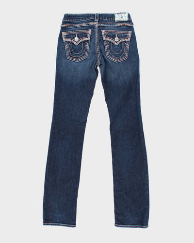 Vintage Y2K Women's True Religion Dark Wash Slim Jeans - W28 L32