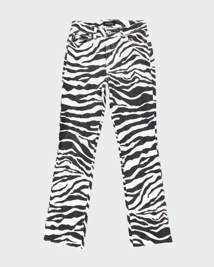 Vintage Y2k 00s Guess Zebra Print Jeans - W28 L29