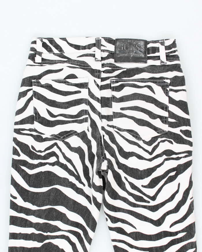Vintage Y2k 00s Guess Zebra Print Jeans - W28 L29