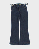 Y2K 00s Guess Premium Dark Wash Low Rise Flare Jeans - W30 L32