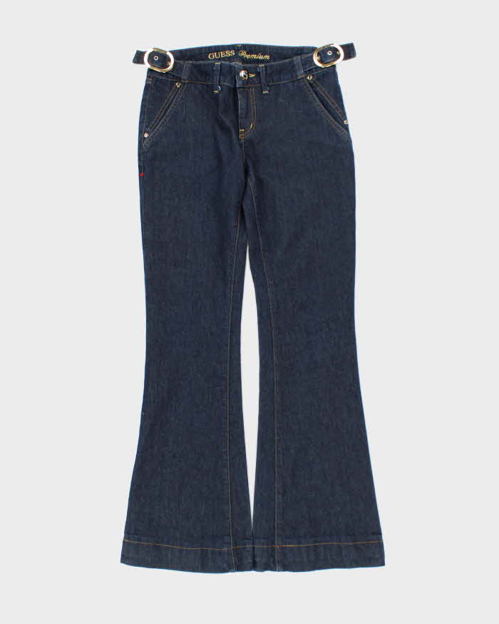 Y2K 00s Guess Premium Dark Wash Low Rise Flare Jeans - W30 L32