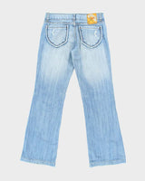 Vintage Y2K Women's Dalesi Light Wash Flared Jeans - W27 L28