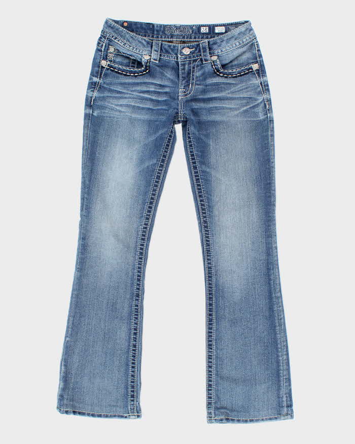 Vintage Women's Y2K Miss Me Sequined Flared Jeans - W28 L28