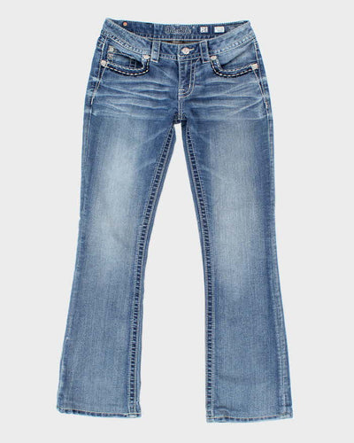 Vintage Women's Y2K Miss Me Sequined Flared Jeans - W28 L28