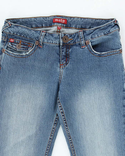 Vintage Y2K Women's Moto Medium Wash Flared Jeans - W28 L31