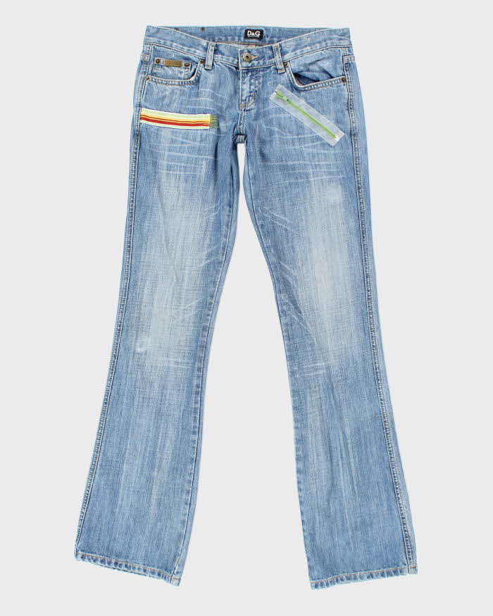 Vintage Y2k 00s Dolce &amp; Gabbana Zip Jeans - W29 L33