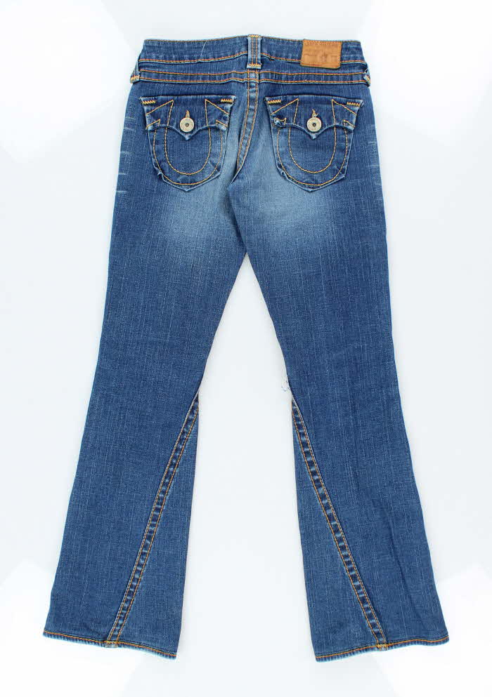 Vintage Y2k 00s True Religion Dark Wash Flared Jeans - W29 L33