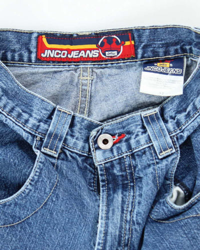 Vintage Women's Y2K JNCO Wide Leg Dark Wash Jeans - W25 L25