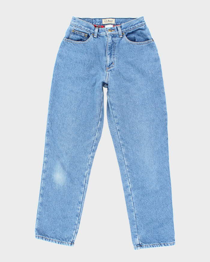 Vintage Women's Y2K L.L. Bean Lined Medium Wash Jeans - W24 L28