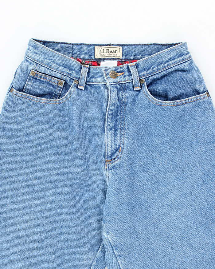 Vintage Women's Y2K L.L. Bean Lined Medium Wash Jeans - W24 L28