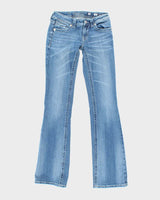 Vintage Y2k 00s Miss Me Rhinestone Crucifix Jeans - W27 L34