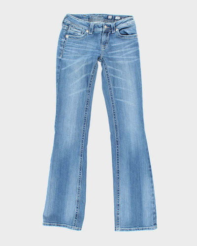 Vintage Y2k 00s Miss Me Rhinestone Crucifix Jeans - W27 L34