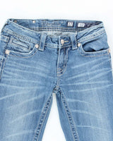 Vintage Y2k 00s Miss Me Rhinestone Crucifix Jeans - W27 L34