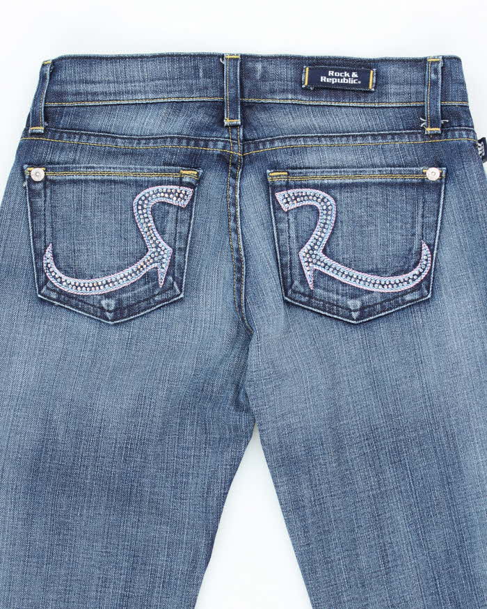 Vintage Y2k 00s Rock & Republic Rhinestone Jeans - W28 L29