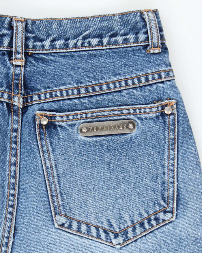 Vintage Y2K Women's Puma Medium Wash Straight Leg Jeans - W24 L28