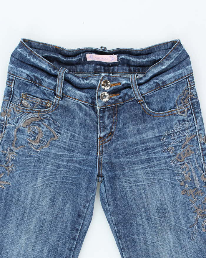 Vintage Y2k 00s Marvellous Embroidered Jeans - W26 L32