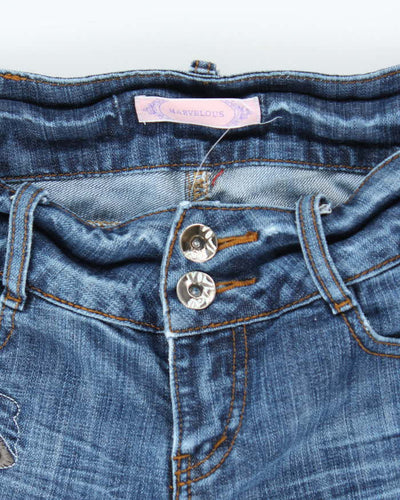 Vintage Y2k 00s Marvellous Embroidered Jeans - W26 L32