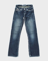 Vintage Y2k 00s LA Idol Studded Rhinestone Bootcut Jeans - W28 L32