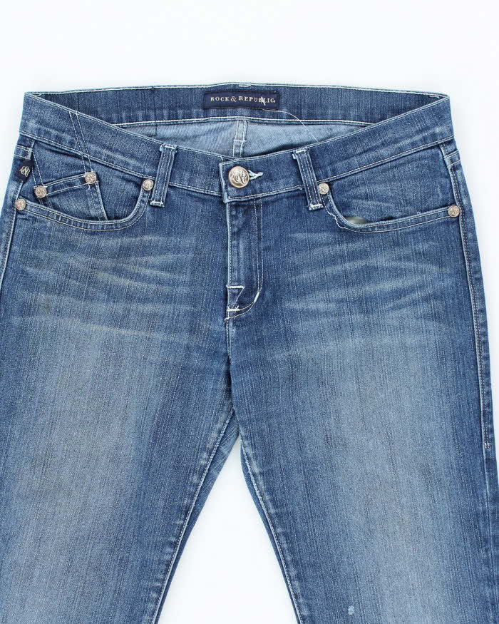 Vintage Y2k 00s Rock & Republic Rhinestone Bootcut Jeans - W32 L33