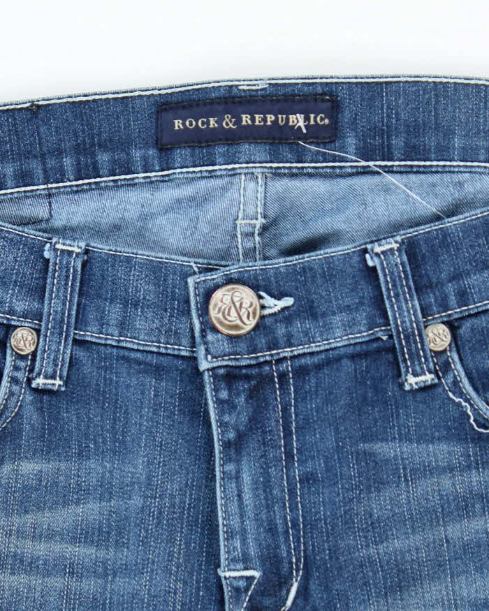 Vintage Y2k 00s Rock &amp; Republic Rhinestone Bootcut Jeans - W32 L33