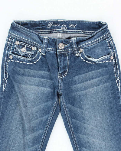 Vintage Y2k 00s Grace Rhinestone Bootcut Jeans - W28 L33