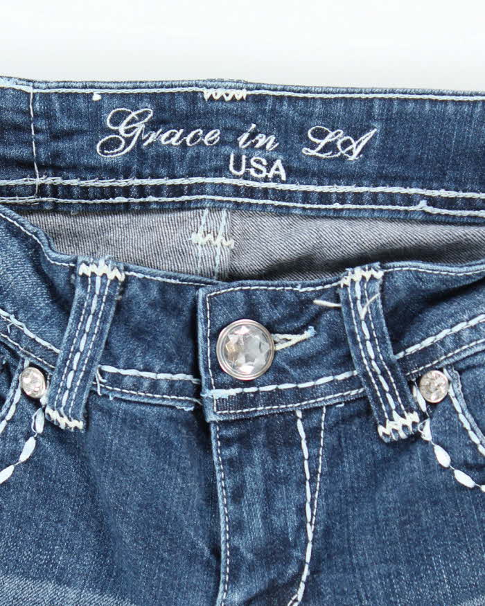 Vintage Y2k 00s Grace Rhinestone Bootcut Jeans - W28 L33