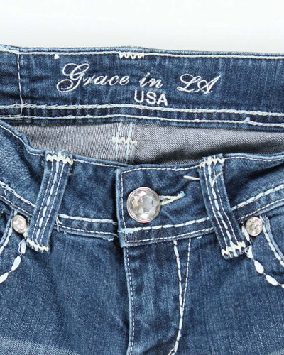 Vintage Y2k 00s Grace Rhinestone Bootcut Jeans - W28 L33