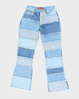 Vintage Y2k 00s Zana Di Patchwork Cropped Jeans - W26 L27
