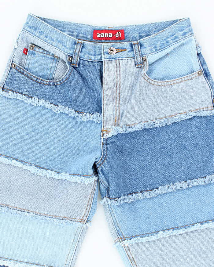 Vintage Y2k 00s Zana Di Patchwork Cropped Jeans - W26 L27