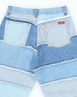 Vintage Y2k 00s Zana Di Patchwork Cropped Jeans - W26 L27