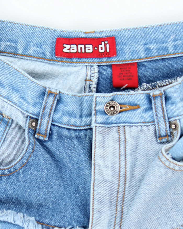 Vintage Y2k 00s Zana Di Patchwork Cropped Jeans - W26 L27