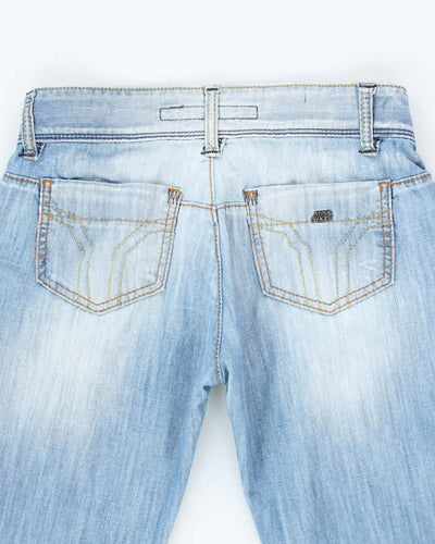 Vintage Y2K Miss Sixty Light Wash Wide Leg Flared Jeans - W26 L27