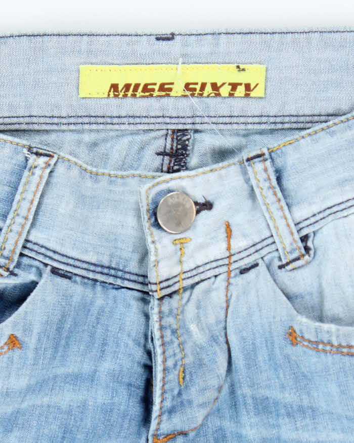 Vintage Y2K Miss Sixty Light Wash Wide Leg Flared Jeans - W26 L27