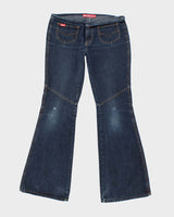 Vintage Y2k 00s Dish Flare Jeans - W32 L33