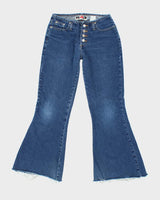 Vintage Y2k 00s Rave 4 Real Flare Jeans - W28 L29