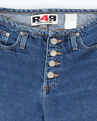 Vintage Y2k 00s Rave 4 Real Flare Jeans - W28 L29
