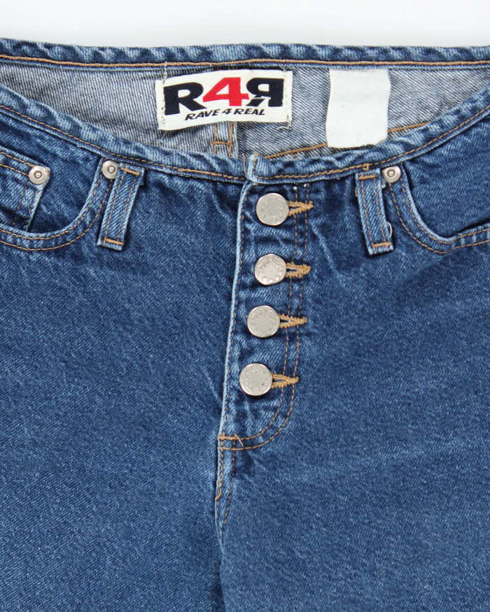 Vintage Y2k 00s Rave 4 Real Flare Jeans - W28 L29